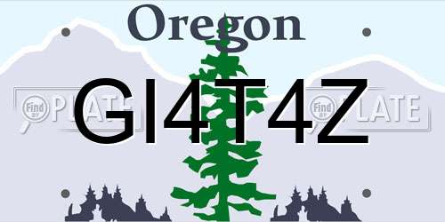 GI4T4Z Oregon License Plate