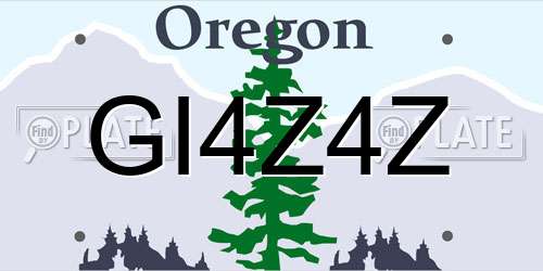 GI4Z4Z Oregon License Plate