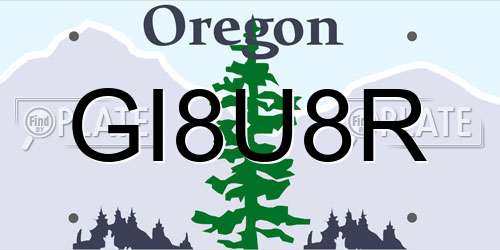 GI8U8R Oregon License Plate