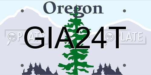 GIA24T Oregon License Plate