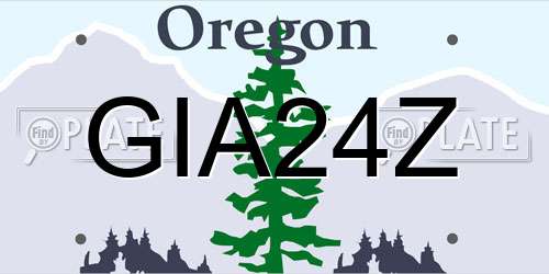 GIA24Z Oregon License Plate