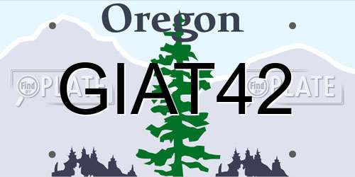 GIAT42 Oregon License Plate