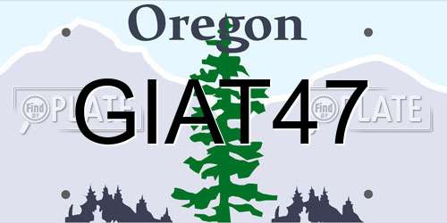 GIAT47 Oregon License Plate