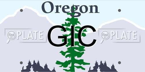 GIC Oregon License Plate