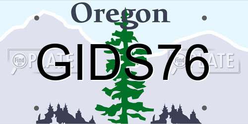 GIDS76 Oregon License Plate