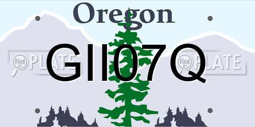 GII07Q Oregon License Plate