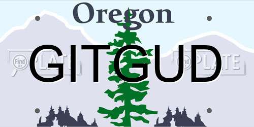 GITGUD Oregon License Plate