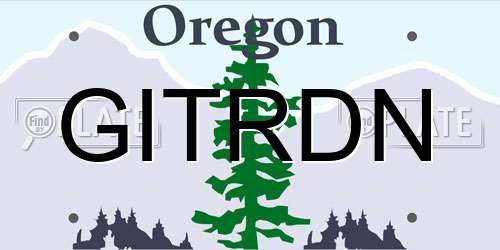 GITRDN Oregon License Plate