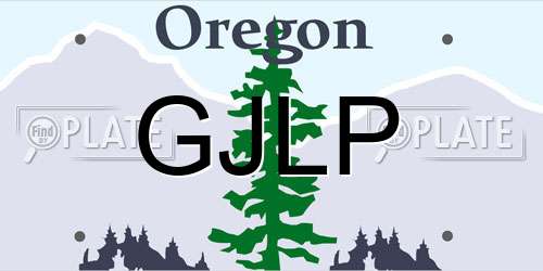 GJLP Oregon License Plate