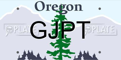 GJPT Oregon License Plate