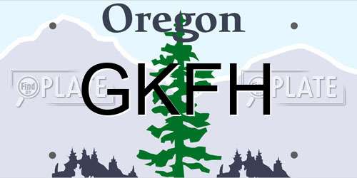GKFH Oregon License Plate