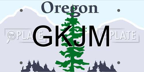 GKJM Oregon License Plate