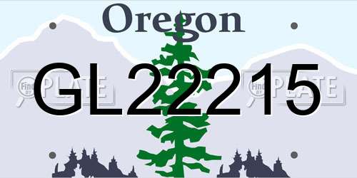 GL22215 Oregon License Plate