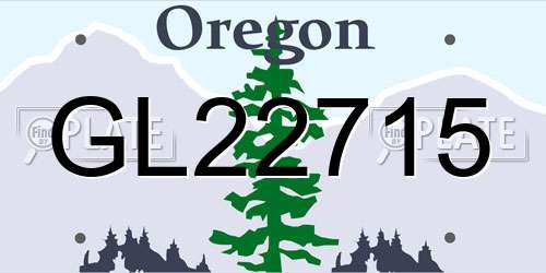 GL22715 Oregon License Plate