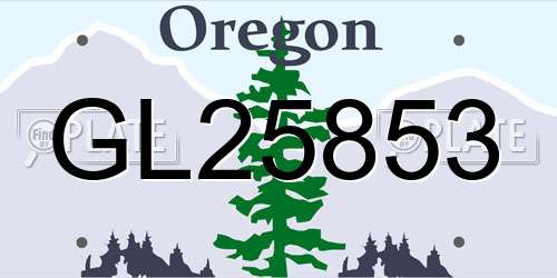GL25853 Oregon License Plate