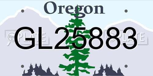 GL25883 Oregon License Plate