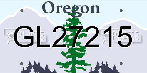 GL27215 Oregon License Plate