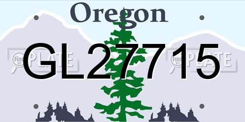GL27715 Oregon License Plate