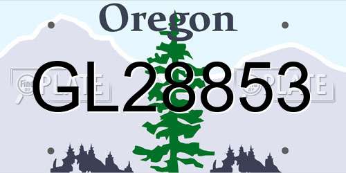 GL28853 Oregon License Plate