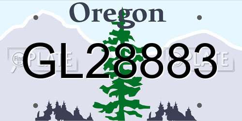 GL28883 Oregon License Plate