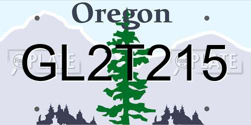 GL2T215 Oregon License Plate