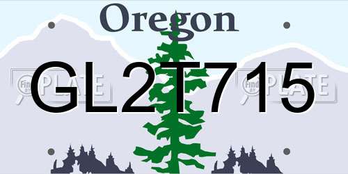 GL2T715 Oregon License Plate