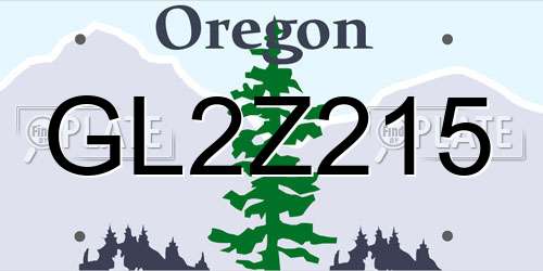 GL2Z215 Oregon License Plate