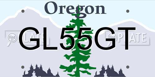 GL55GT Oregon License Plate