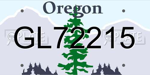 GL72215 Oregon License Plate