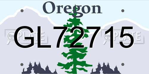 GL72715 Oregon License Plate