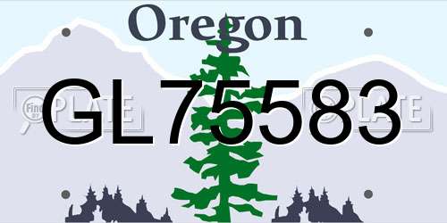 GL75583 Oregon License Plate