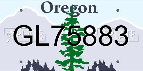 GL75883 Oregon License Plate