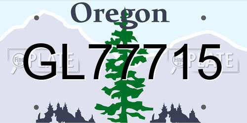 GL77715 Oregon License Plate