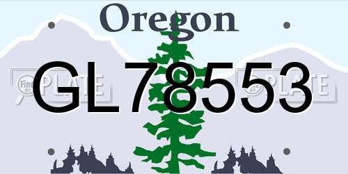 GL78553 Oregon License Plate
