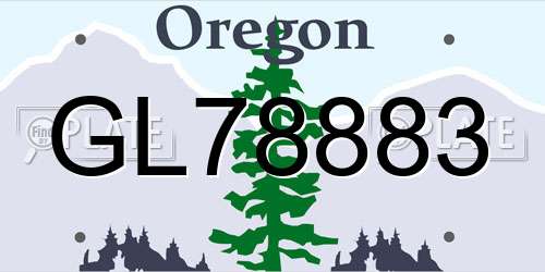 GL78883 Oregon License Plate