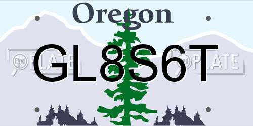 GL8S6T Oregon License Plate