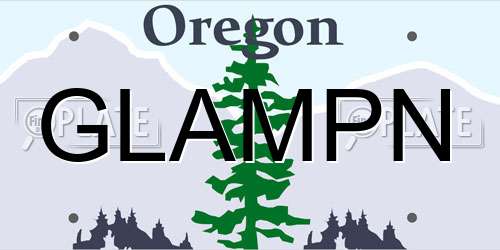 GLAMPN Oregon License Plate