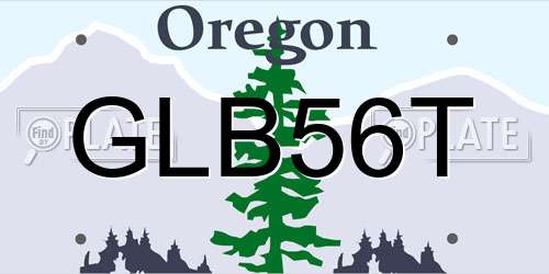 GLB56T Oregon License Plate