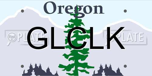 GLCLK Oregon License Plate