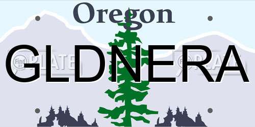 GLDNERA Oregon License Plate