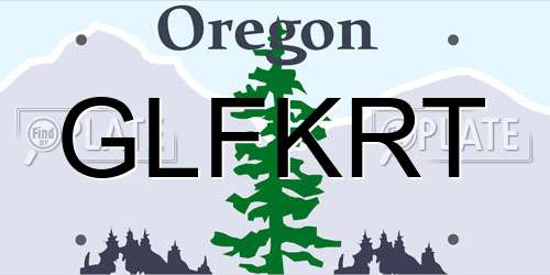 GLFKRT Oregon License Plate