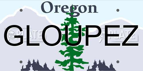 GLOUPEZ Oregon License Plate
