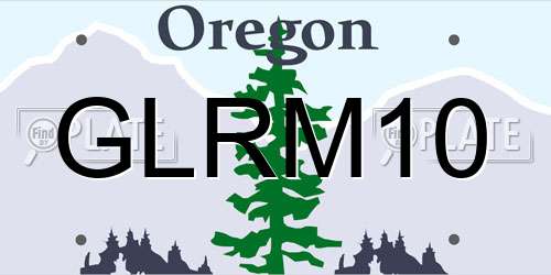 GLRM10 Oregon License Plate