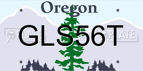 GLS56T Oregon License Plate