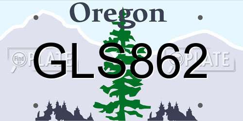 GLS862 Oregon License Plate