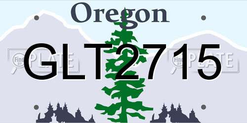 GLT2715 Oregon License Plate