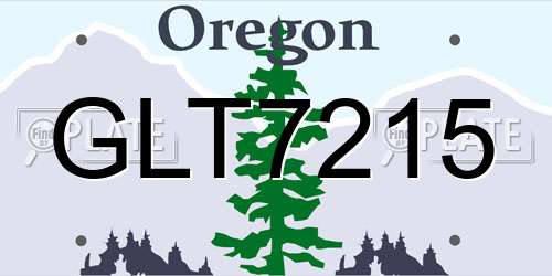 GLT7215 Oregon License Plate