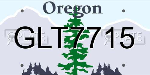 GLT7715 Oregon License Plate