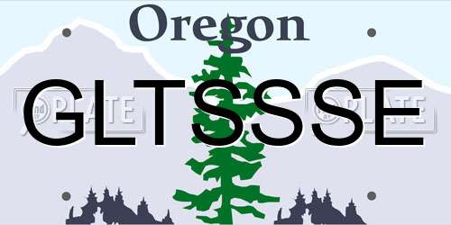 GLTSSSE Oregon License Plate