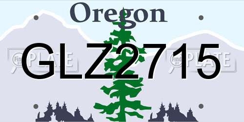 GLZ2715 Oregon License Plate
